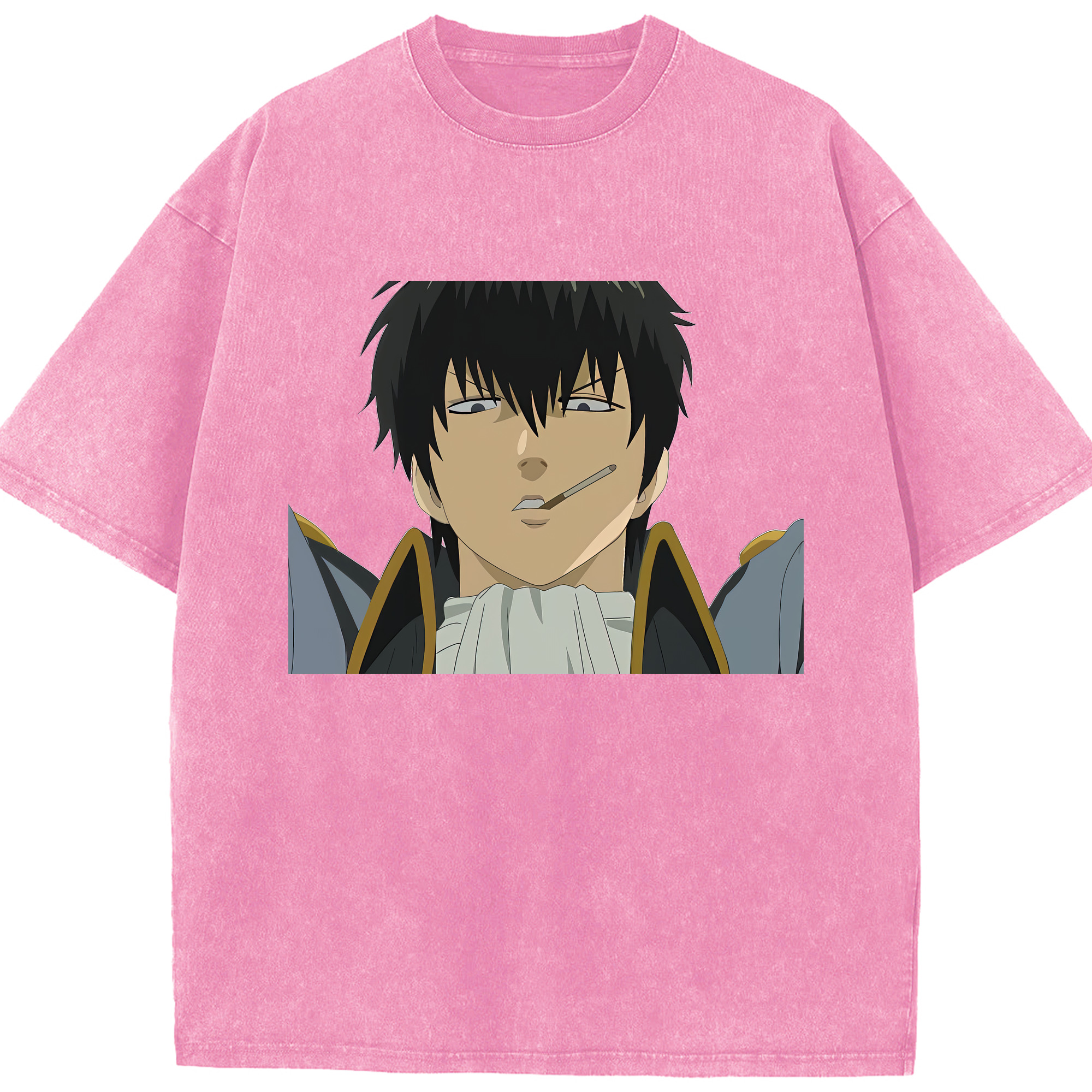 （画像用） ぎんたま 坂田銀時（さかたぎんとき） 神楽 志村新八（しむら しんぱち） GINTAMA Sakata Gintoki Kagura Shimura Shinpachi 綿100% ヴィンテージ風 半袖Tシャツ（フロントプリント）